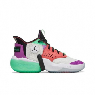 Air Jordan React Elevation Hvit Lilla Rød Grønn Svart Herresko