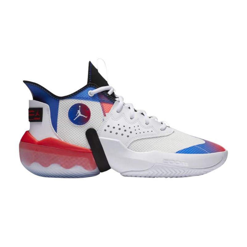 Air Jordan React Elevation Hvit Svart Blå Rød Herresko