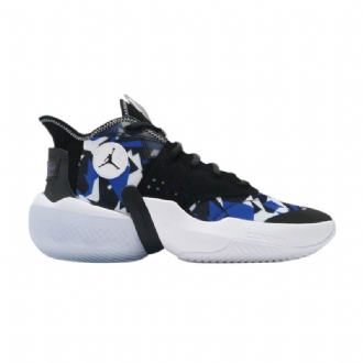 Air Jordan React Elevation Pf Svart Blå Hvit Herresko