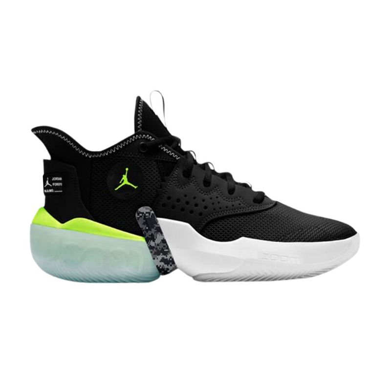 Air Jordan React Elevation Pf Svart Hvit Grønn Grå Herresko