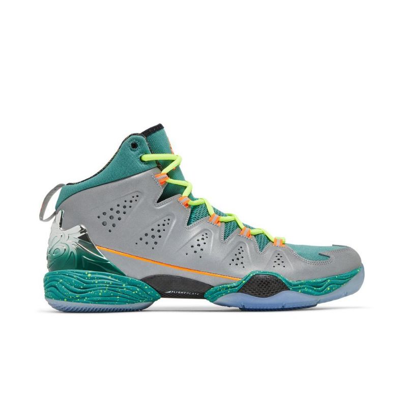 Air Jordan Melo M10 Sølv Grønn Oransje Herresko