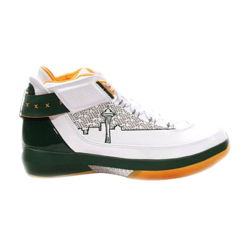 Air Jordan 22 Og Pe Hvit Grønn Oransje Herresko