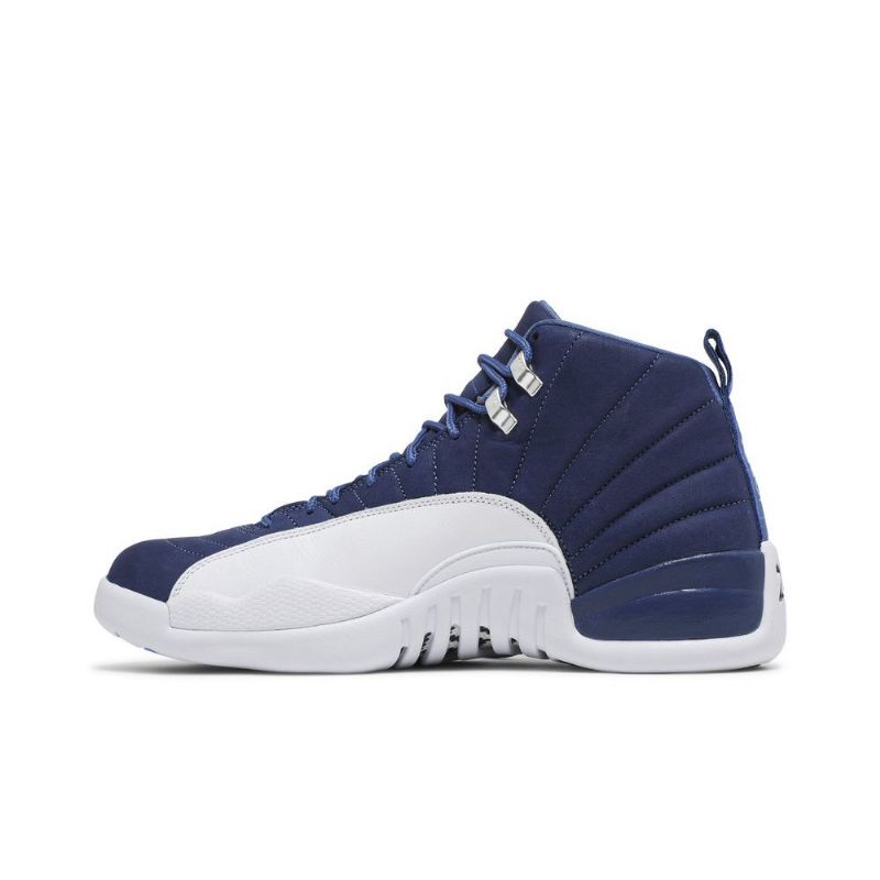 Air Jordan 12 Retro Blå Hvit Herresko