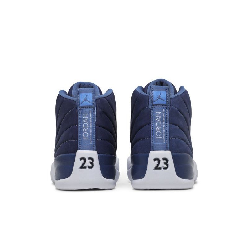 Air Jordan 12 Retro Blå Hvit Herresko