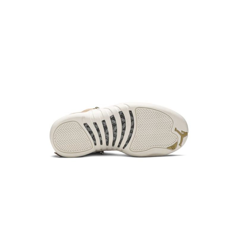 Air Jordan 12 Retro Hvit Brun Gull Damesko