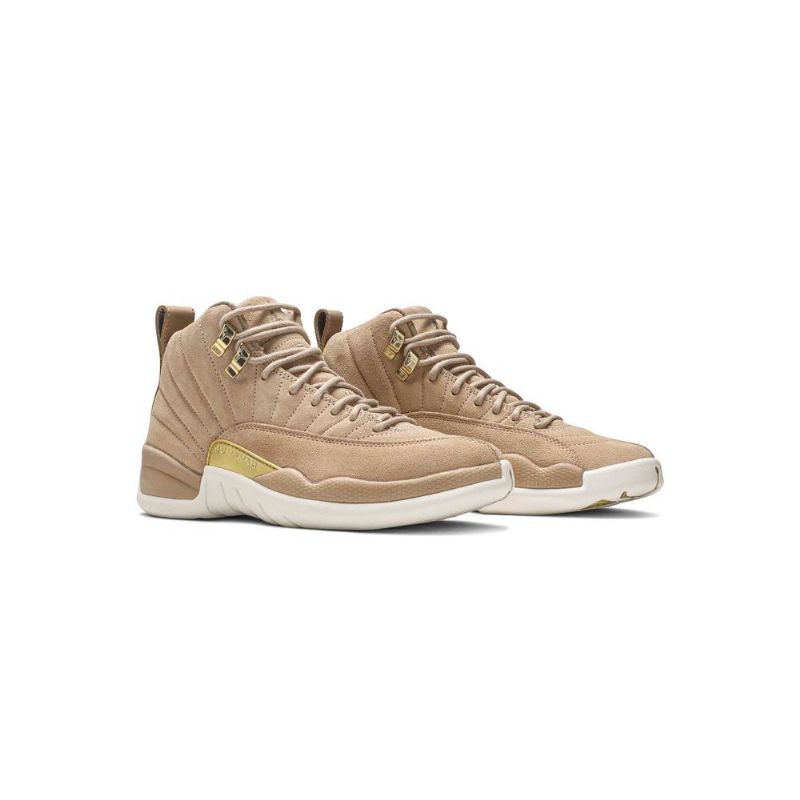 Air Jordan 12 Retro Hvit Brun Gull Damesko