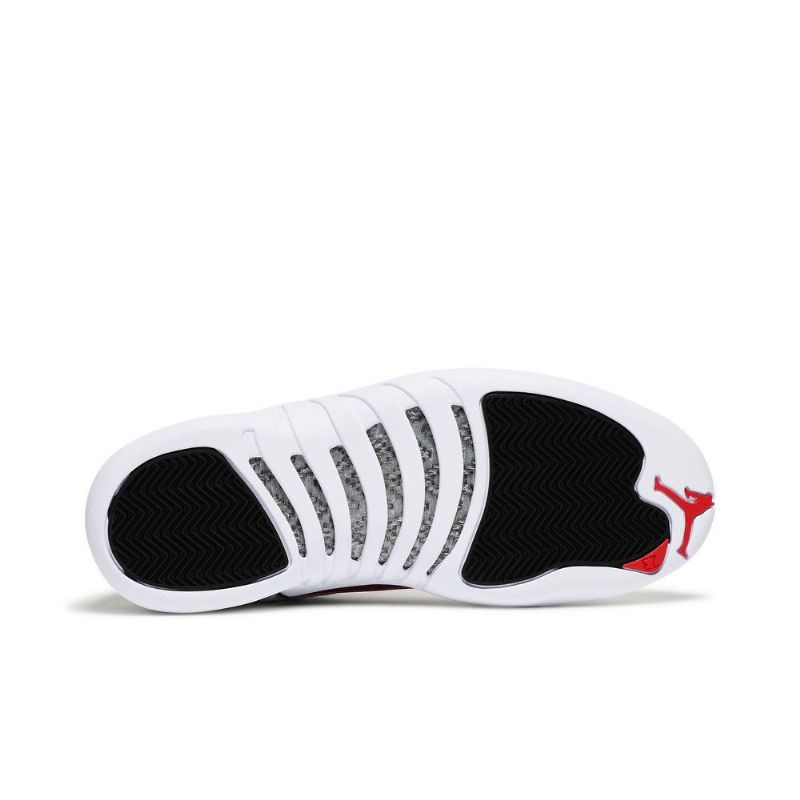 Air Jordan 12 Retro Hvit Rød Svart Herresko
