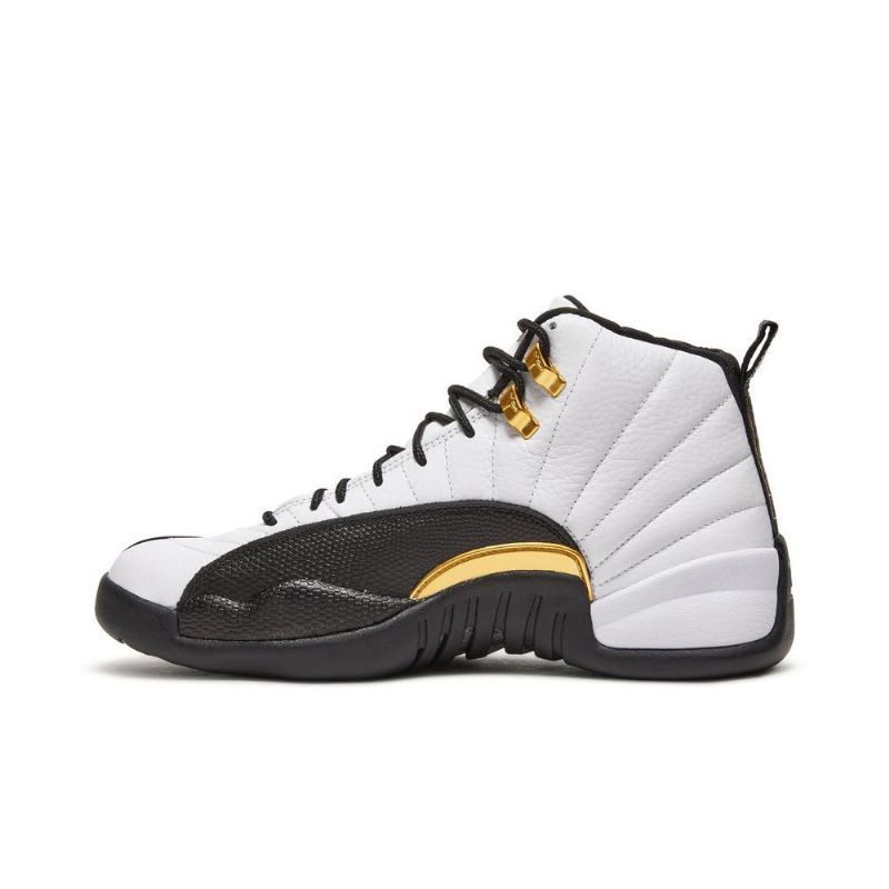 Air Jordan 12 Retro Hvit Svart Gull Herresko
