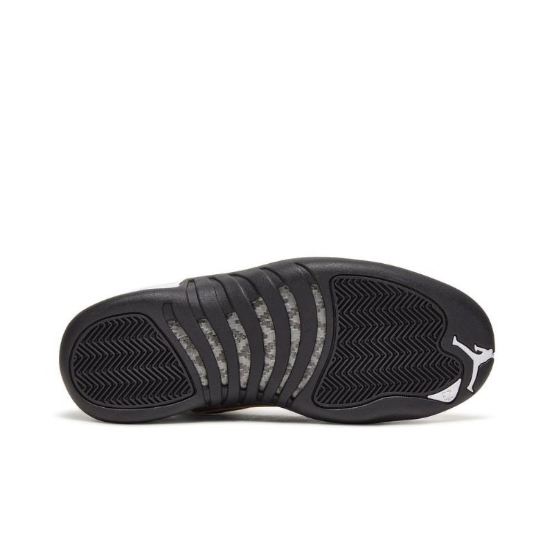 Air Jordan 12 Retro Hvit Svart Gull Herresko