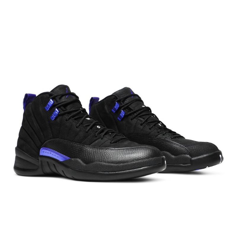 Air Jordan 12 Retro Svart Blå Herresko