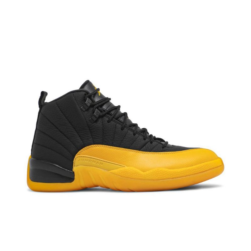 Air Jordan 12 Retro Svart Gull Herresko