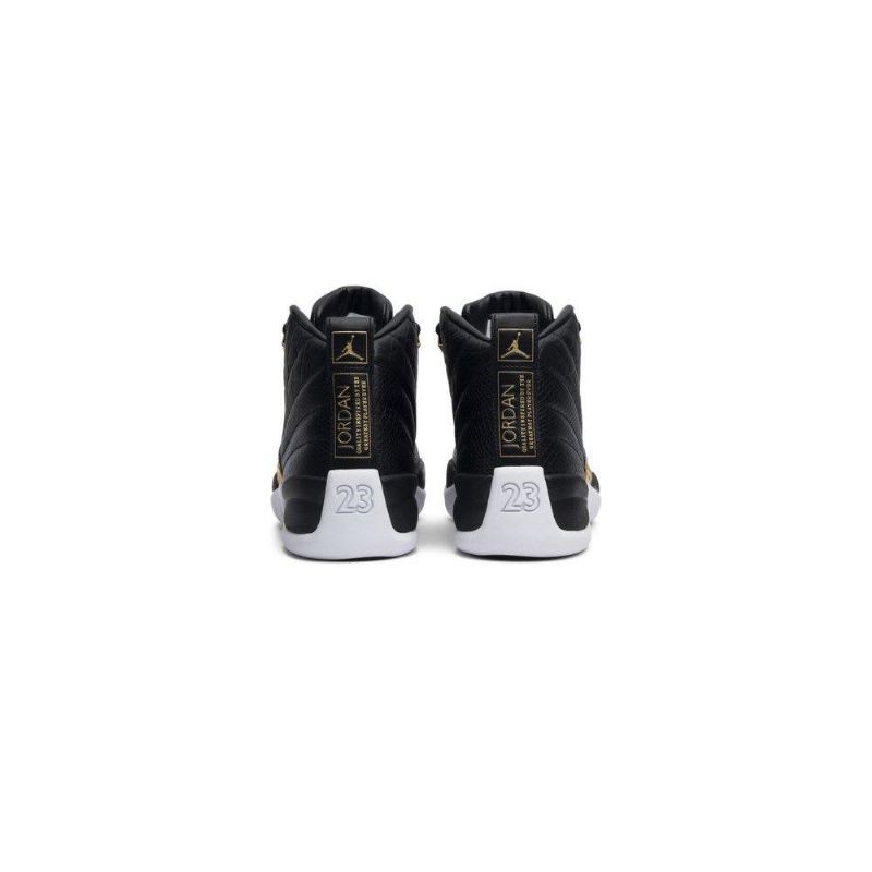 Air Jordan 12 Retro Svart Gull Hvit Damesko