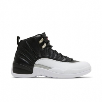 Air Jordan 12 Retro Svart Hvit Rød Herresko