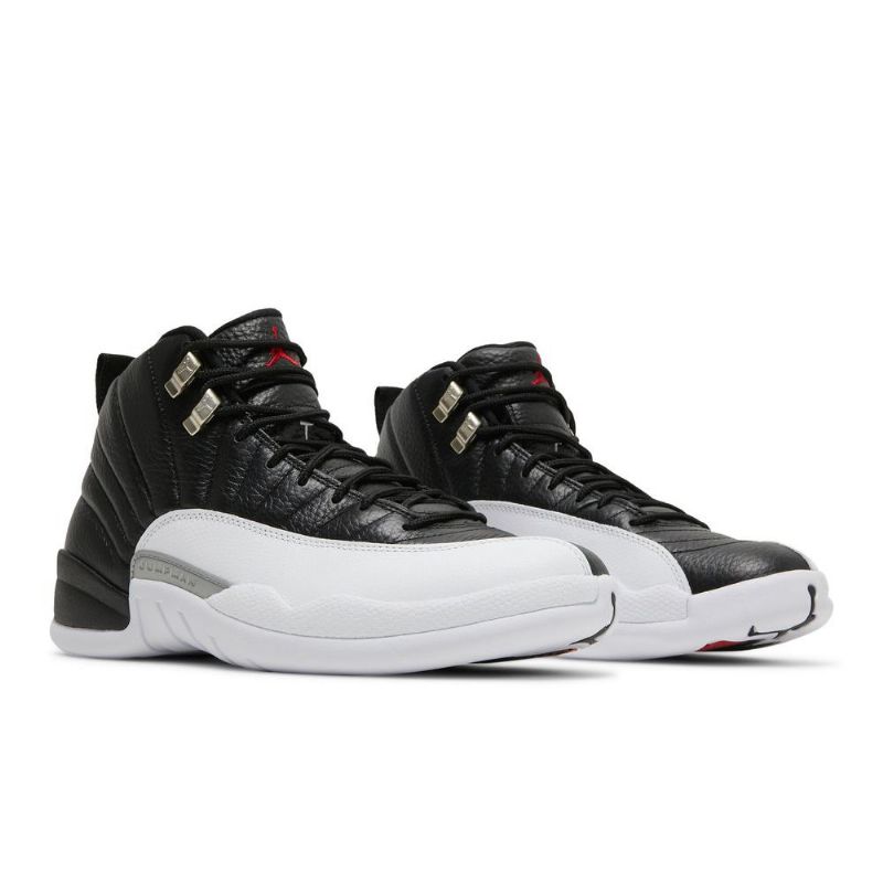 Air Jordan 12 Retro Svart Hvit Rød Herresko