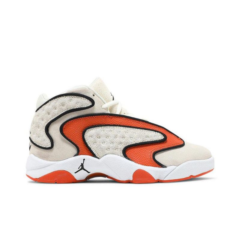 Air Jordan Og Beige Oransje Svart Hvit Damesko