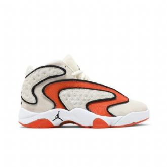 Air Jordan Og Beige Oransje Svart Hvit Damesko