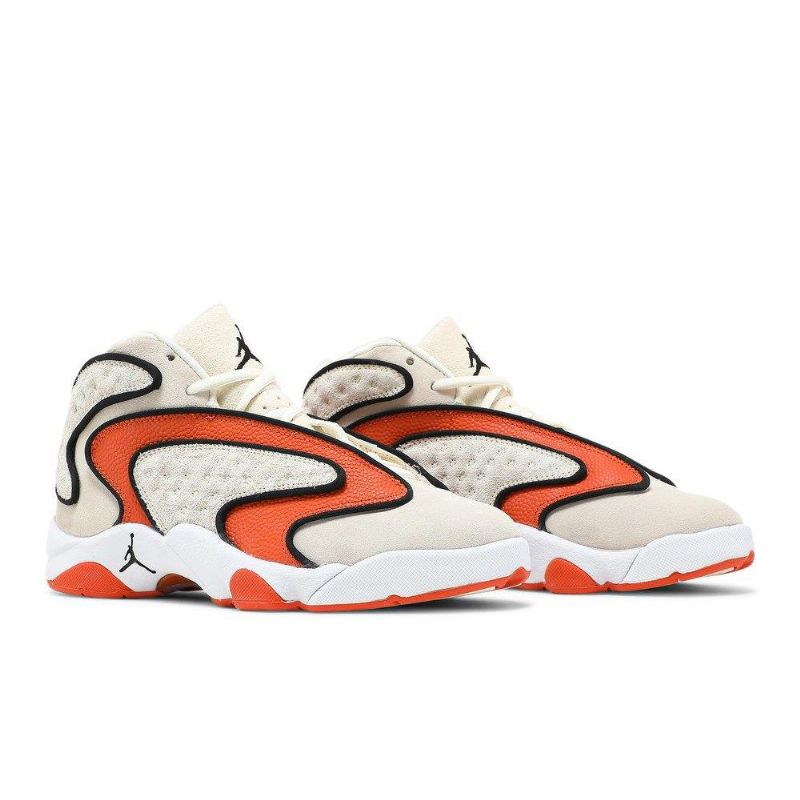 Air Jordan Og Beige Oransje Svart Hvit Damesko