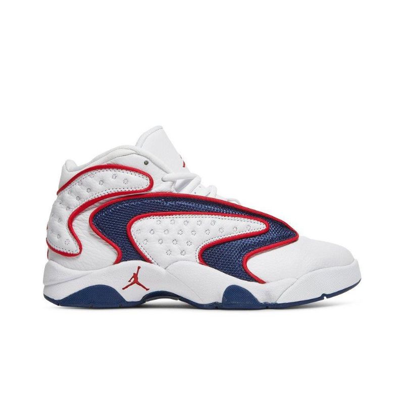 Air Jordan Og Hvit Rød Marineblå Damesko