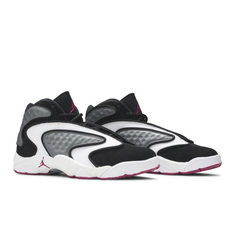 Air Jordan Og Svart Grå Hvit Lilla Damesko