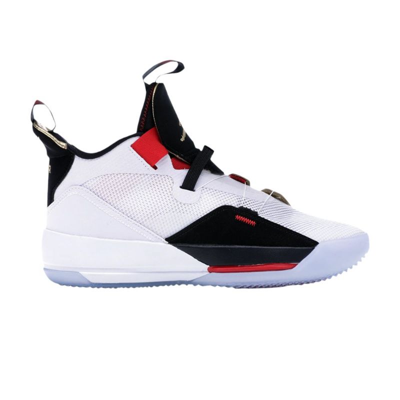 Air Jordan 33 Pf Hvit Svart Rød Herresko