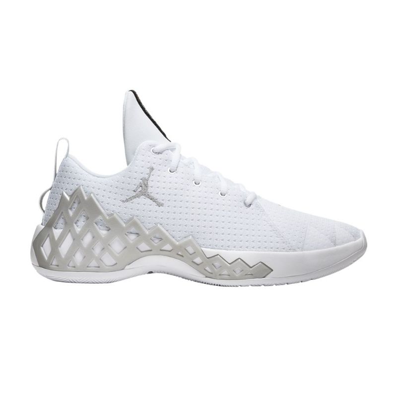 Air Jordan Jumpman Diamond Low Hvit Sølv Herresko