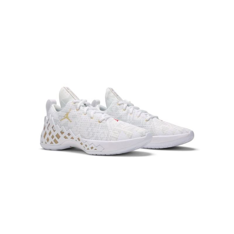 Air Jordan Jumpman Diamond Low Pf Hvit Gull Herresko