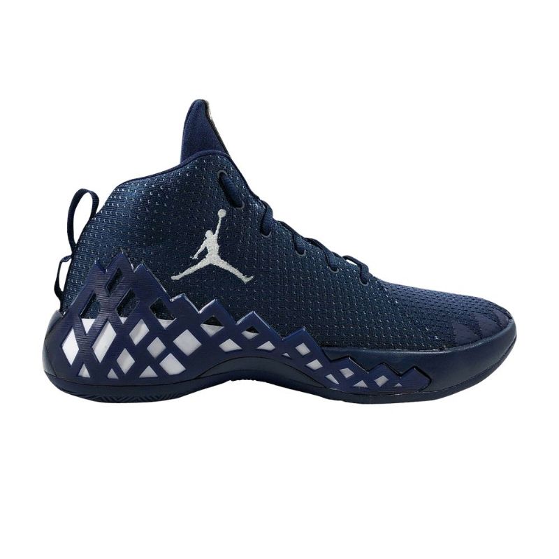 Air Jordan Jumpman Diamond Mid Tb Mørke Blå Hvit Herresko