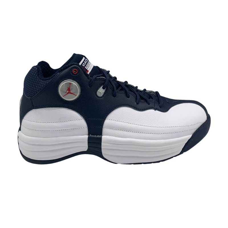 Air Jordan Jumpman Team 1 Hvit Marinerød Herresko