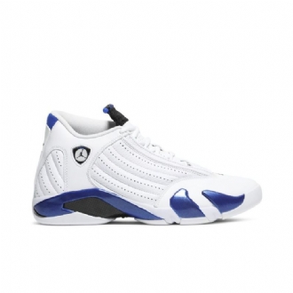Air Jordan 14 Retro Hvit Blå Svart Herresko