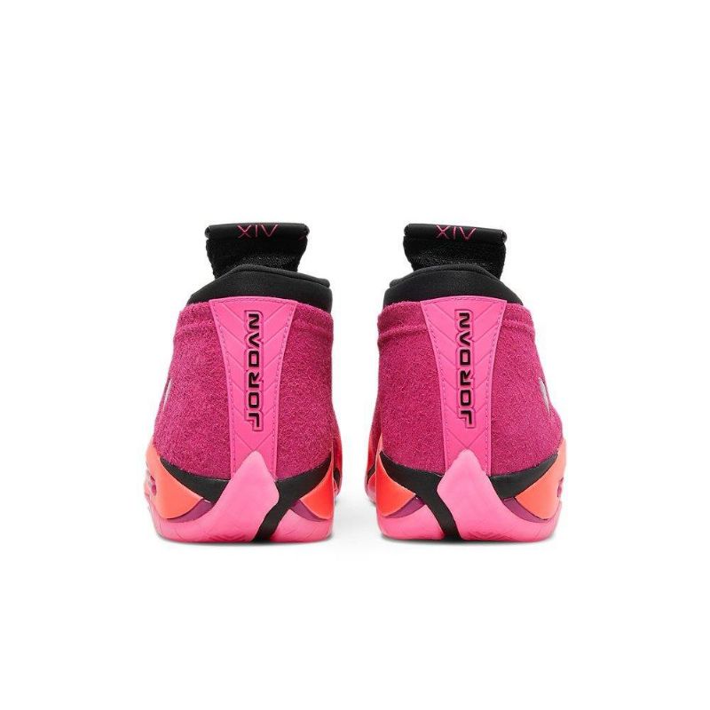 Air Jordan 14 Retro Lav Rosa Svart Rød Damesko