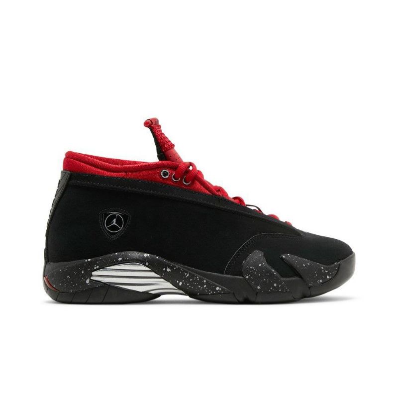 Air Jordan 14 Retro Low Svart Rød Damesko