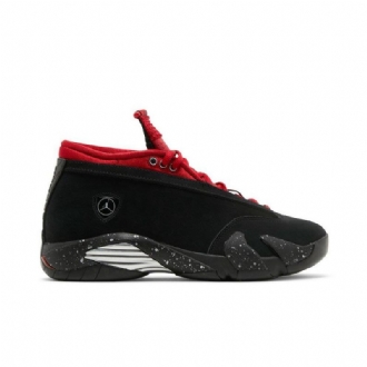 Air Jordan 14 Retro Low Svart Rød Damesko