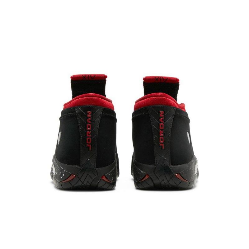 Air Jordan 14 Retro Low Svart Rød Damesko