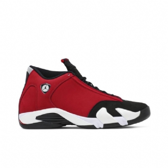Air Jordan 14 Retro Svart Rød Hvit Herresko