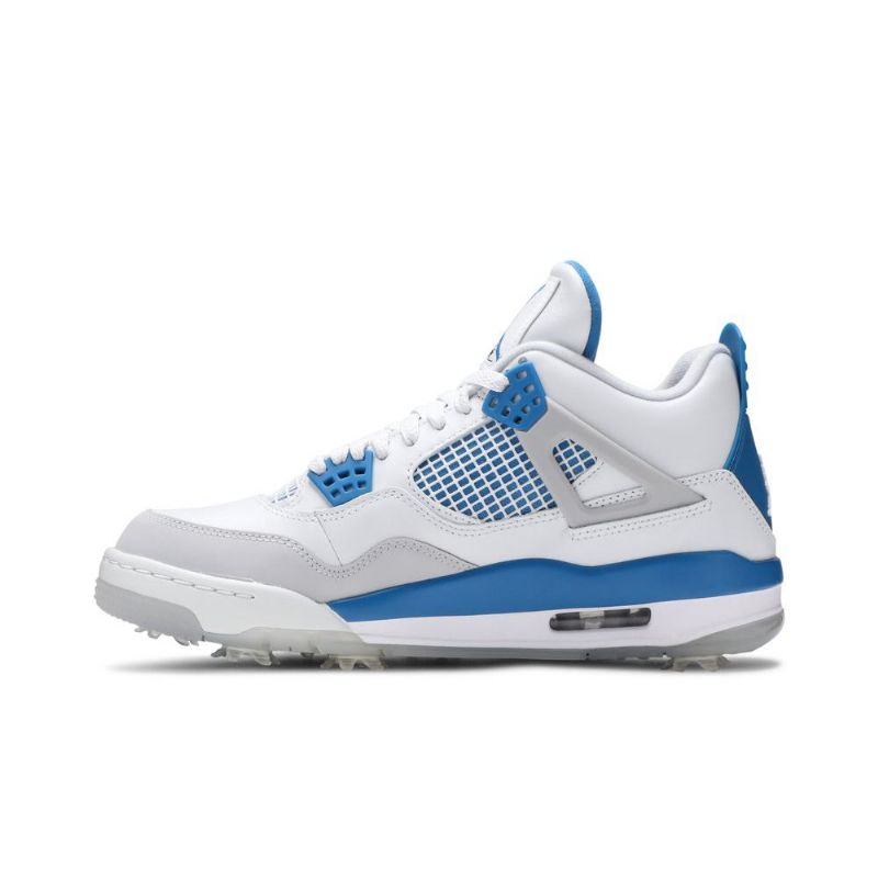 Air Jordan 4 Golf Hvit Grå Blå Herresko