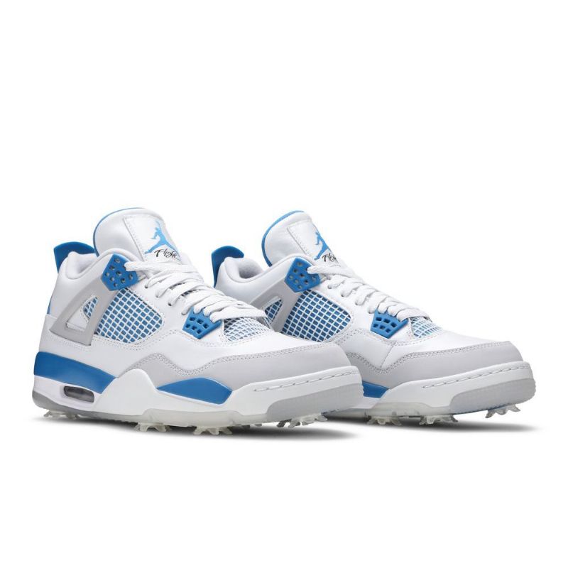 Air Jordan 4 Golf Hvit Grå Blå Herresko