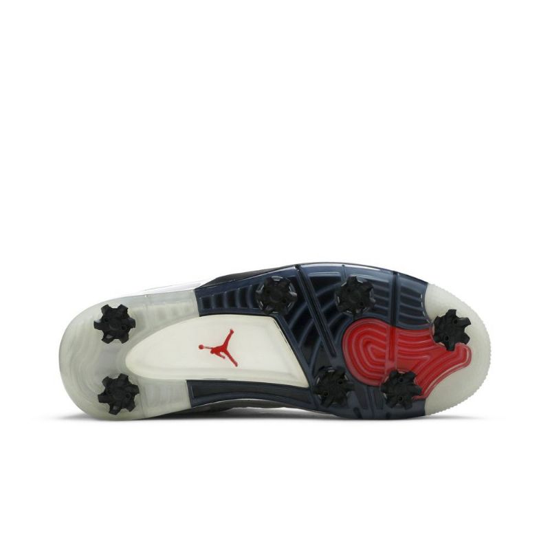 Air Jordan 4 Golf Hvit Grå Svart Rød Herresko