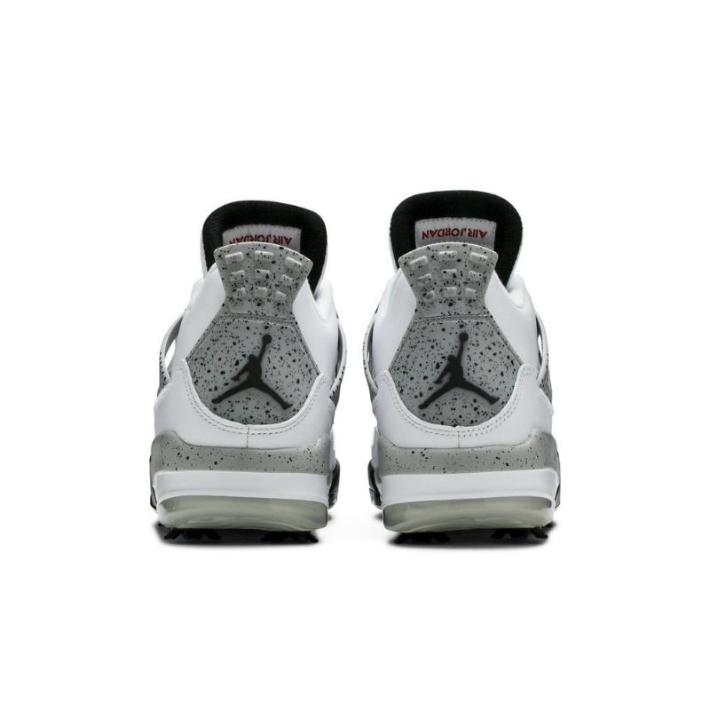 Air Jordan 4 Golf Hvit Grå Svart Rød Herresko