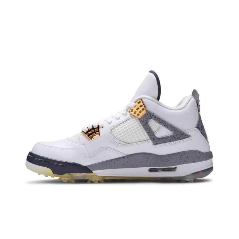 Air Jordan 4 Golf Hvit Marine Grå Herresko