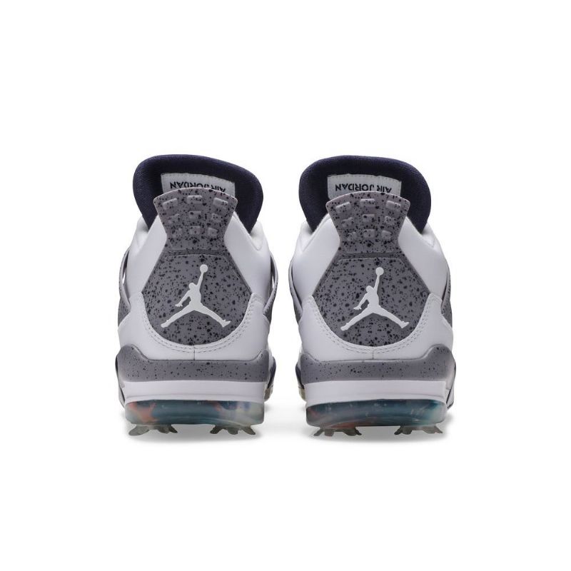 Air Jordan 4 Golf Hvit Marine Grå Herresko