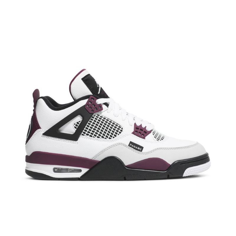 Air Jordan 4 Paris Saint-germain Retro Hvit Grå Svart Bordeaux Herresko