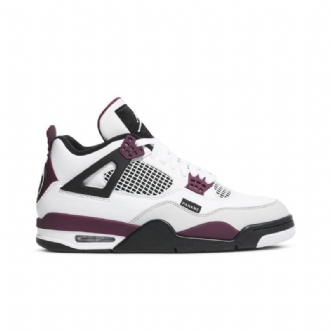 Air Jordan 4 Paris Saint-germain Retro Hvit Grå Svart Bordeaux Herresko
