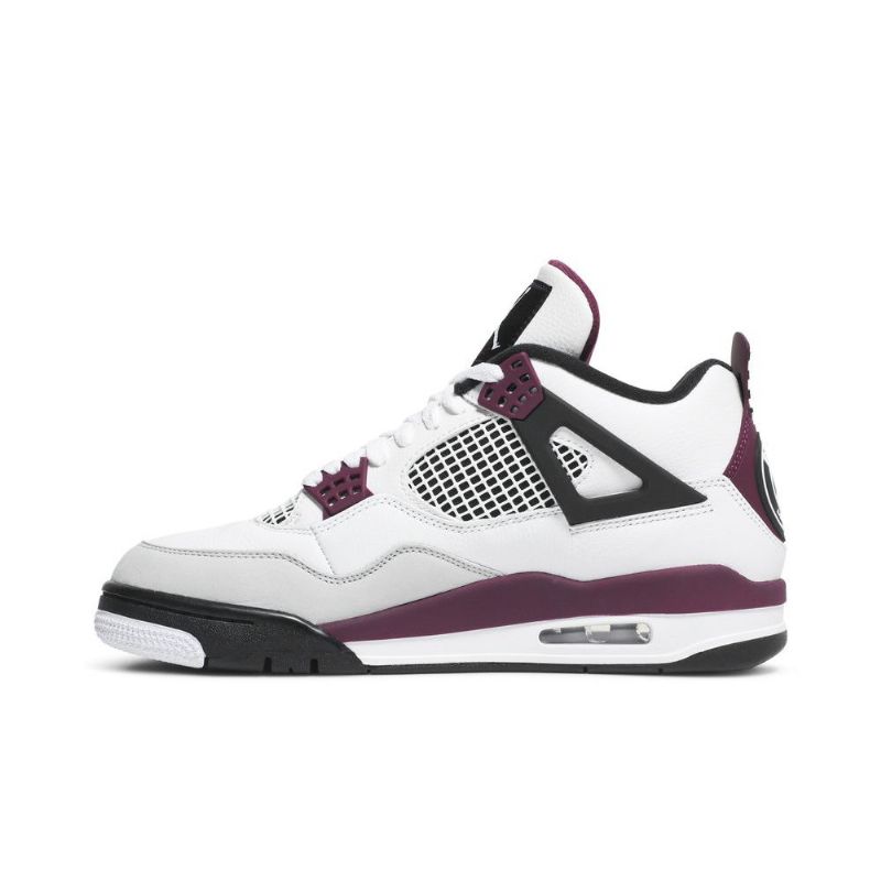 Air Jordan 4 Paris Saint-germain Retro Hvit Grå Svart Bordeaux Herresko