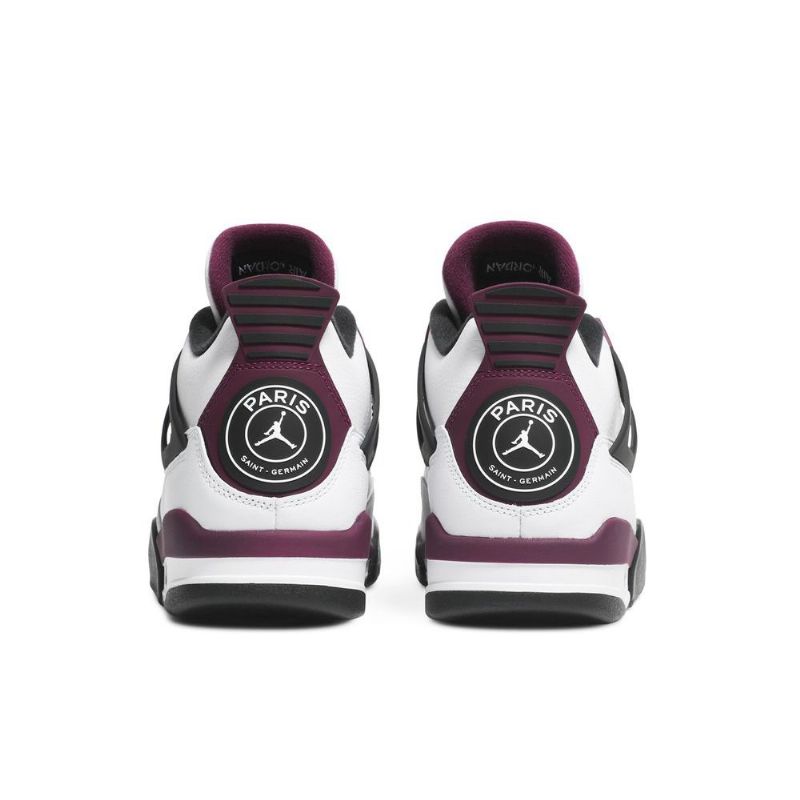 Air Jordan 4 Paris Saint-germain Retro Hvit Grå Svart Bordeaux Herresko