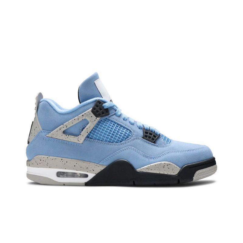 Air Jordan 4 Retro Blå Grå Svart Hvit Herresko