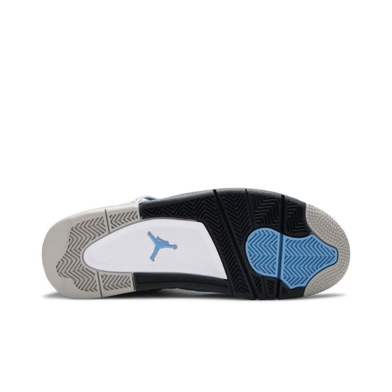 Air Jordan 4 Retro Blå Grå Svart Hvit Herresko