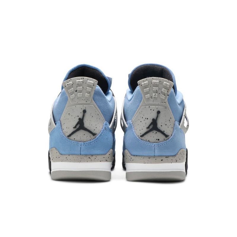 Air Jordan 4 Retro Blå Grå Svart Hvit Herresko