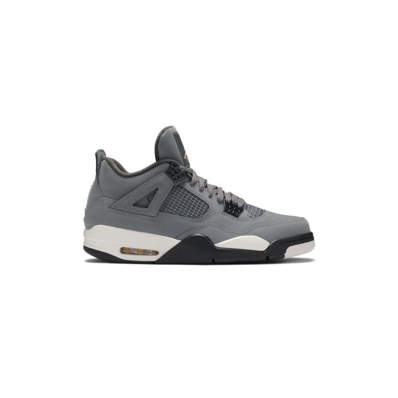 Air Jordan 4 Retro Grå Hvit Svart Herresko