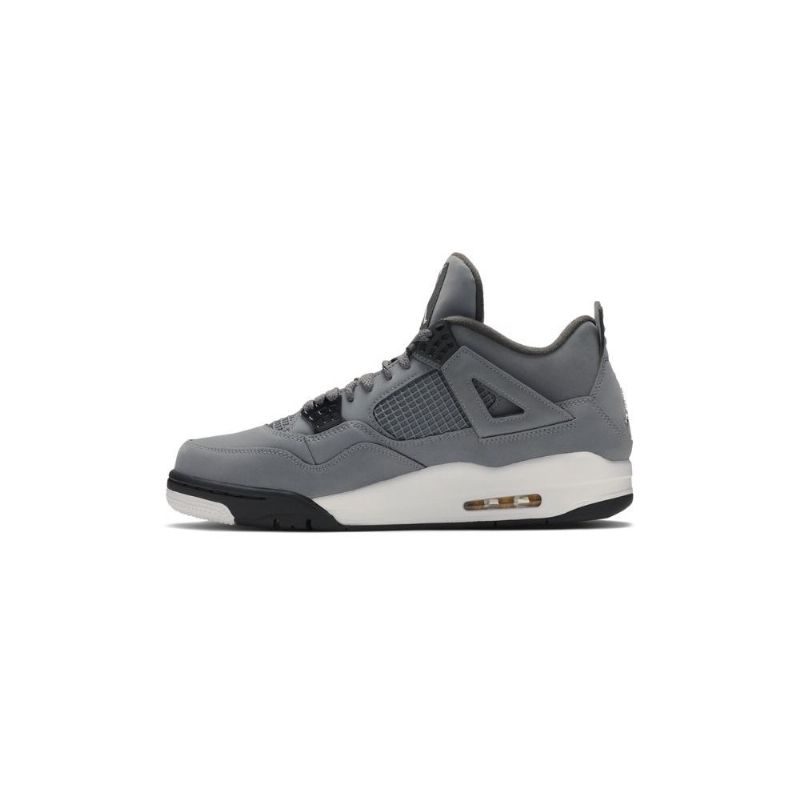 Air Jordan 4 Retro Grå Hvit Svart Herresko