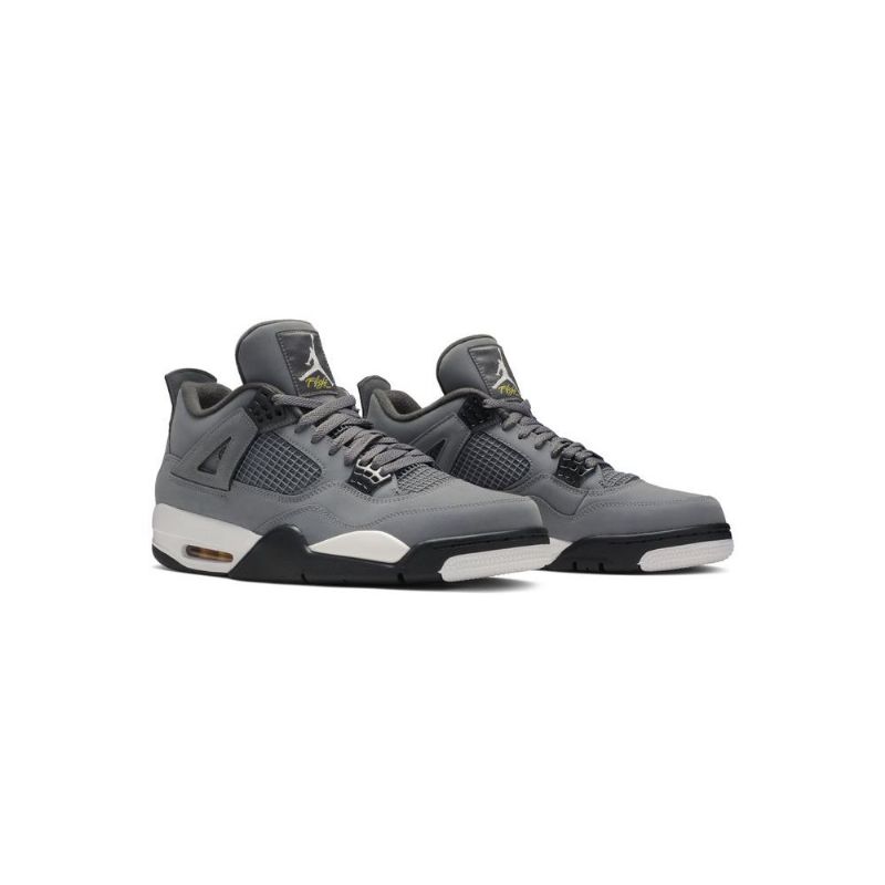 Air Jordan 4 Retro Grå Hvit Svart Herresko